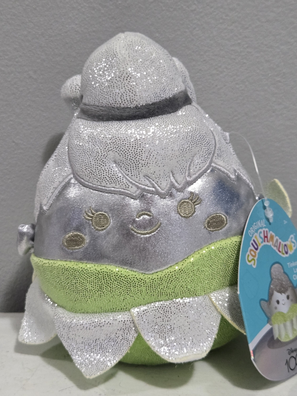 Disney 100th Anniversary Special Edition Sparkle Silver Squishmallows Tinkerbell
